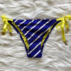 [67] JUICY COUTURE Blue & White Bikini Bottoms